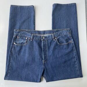 Levi's Men's 501 Original Fit Button Fly Blue Denim Jeans Size 40x34 Classic Fit